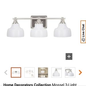 Home Decorators Collection Mossel 3-light Vanity Fixture Polished
